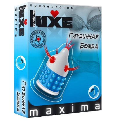 Презерватив LUXE Maxima  Глубинная бомба  - 1 шт. - Luxe - купить с доставкой в Магнитогорске