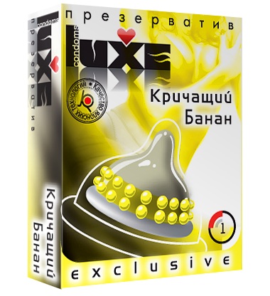Презерватив LUXE  Exclusive  Кричащий банан  - 1 шт. - Luxe - купить с доставкой в Магнитогорске