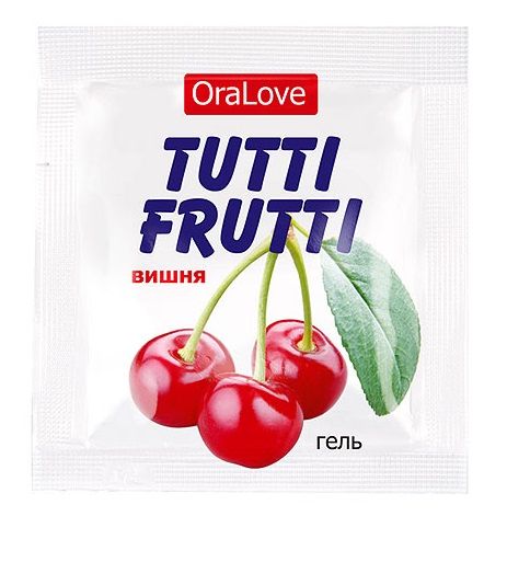 Пробник гель-смазки Tutti-frutti с вишнёвым вкусом - 4 гр. - Биоритм - купить с доставкой в Магнитогорске