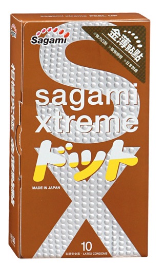Презервативы Sagami Xtreme FEEL UP с точечной текстурой и линиями прилегания - 10 шт. - Sagami - купить с доставкой в Магнитогорске