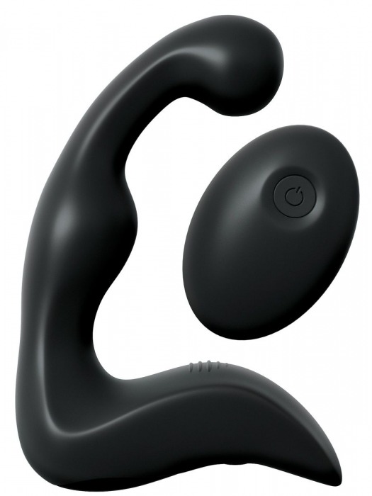Черный вибромассажер простаты с пультом ДУ Control P-Spot Pro - Pipedream - в Магнитогорске купить с доставкой