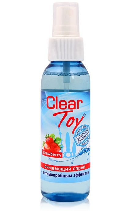 Очищающий спрей для игрушек CLEAR TOY Strawberry - 100 мл. - Биоритм - купить с доставкой в Магнитогорске