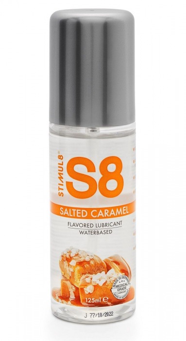 Смазка на водной основе S8 Flavored Lube со вкусом соленой карамели - 125 мл. - Stimul8 - купить с доставкой в Магнитогорске