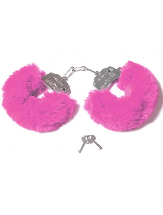 Шикарные наручники с пушистым розовым мехом - Le Frivole - купить с доставкой в Магнитогорске