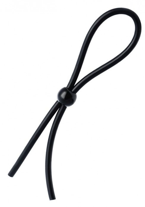 Черное лассо на пенис с одной бусиной - A-toys - в Магнитогорске купить с доставкой