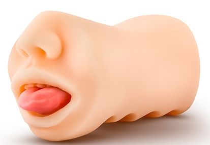 Телесный мастурбатор-ротик с язычком Oral Anne - Blush Novelties - в Магнитогорске купить с доставкой
