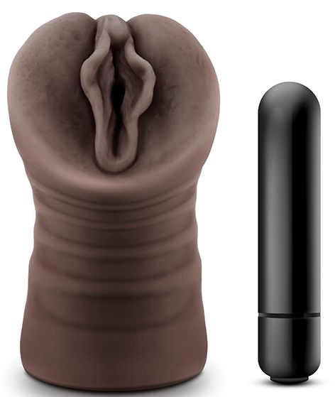 Коричневый мастурбатор-вагина Alexis - Blush Novelties - в Магнитогорске купить с доставкой
