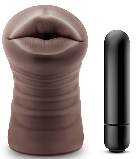 Коричневый мастурбатор-ротик Heather - Blush Novelties - в Магнитогорске купить с доставкой