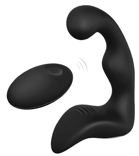 Черный вибромассажер простаты REMOTE BOOTY PLEASER - Dream Toys - в Магнитогорске купить с доставкой