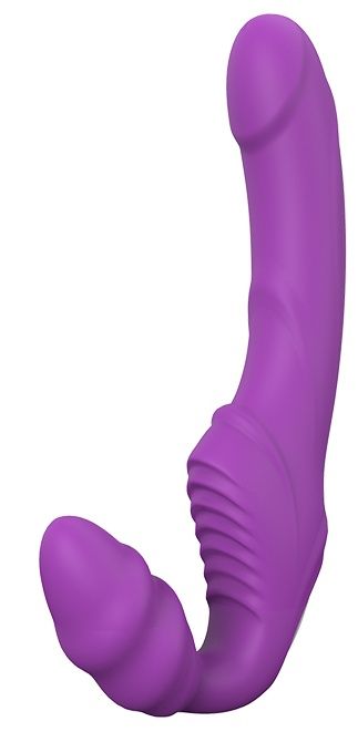 Фиолетовый безремневой вибрострапон DOUBLE DIPPER - Dream Toys - купить с доставкой в Магнитогорске