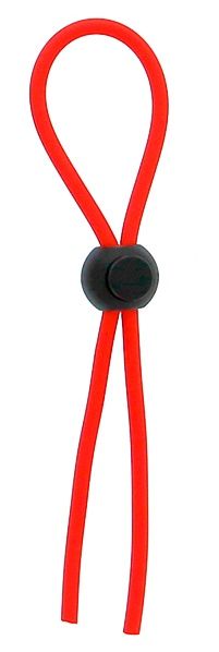 Красное эрекционное лассо с одной бусиной-утяжкой STRETCHY THIN LASSO - Dream Toys - в Магнитогорске купить с доставкой