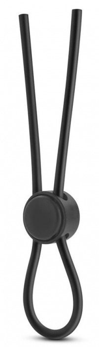 Черное силиконовое лассо на пенис SILICONE LOOP COCK RING - Blush Novelties - в Магнитогорске купить с доставкой