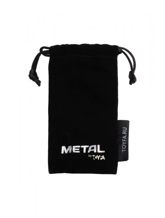 Серебристая конусовидная анальная пробка с фиолетовым кристаллом - 7 см. - ToyFa - купить с доставкой в Магнитогорске