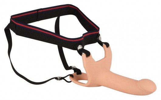 Силиконовый полый страпон на ремнях Silicone Strap-on - 16 см. - Orion - купить с доставкой в Магнитогорске