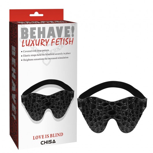Черная маска на глаза Behave - Chisa - купить с доставкой в Магнитогорске