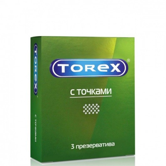 Текстурированные презервативы Torex  С точками  - 3 шт. - Torex - купить с доставкой в Магнитогорске