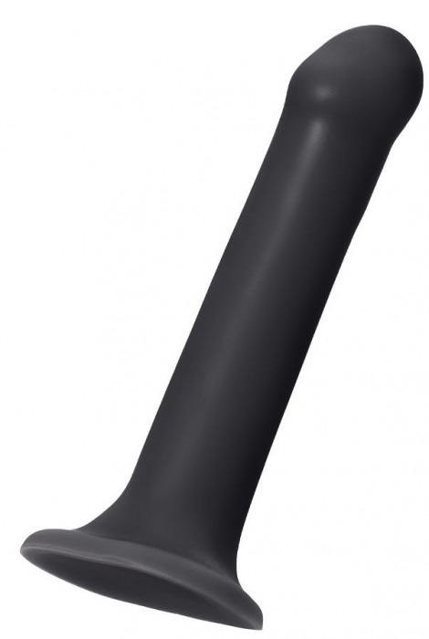 Черный фаллос на присоске Silicone Bendable Dildo XL - 20 см. - Strap-on-me - купить с доставкой в Магнитогорске