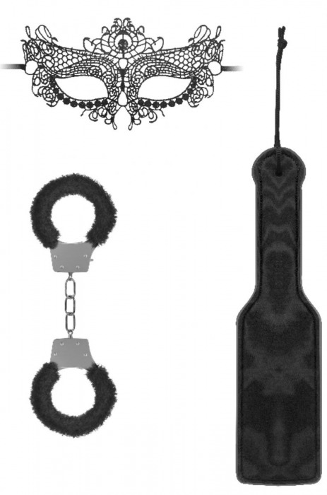 Черный игровой набор Introductory Bondage Kit №4 - Shots Media BV - купить с доставкой в Магнитогорске