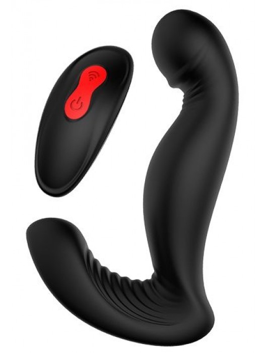Черный вибромассажер простаты SWIRLING P-PLEASER - Dream Toys - в Магнитогорске купить с доставкой