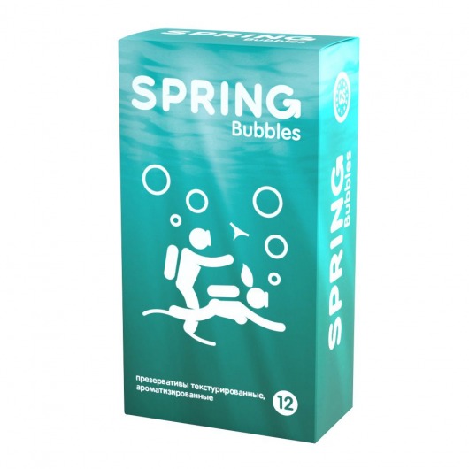 Презервативы SPRING BUBBLES с пупырышками - 12 шт. - SPRING - купить с доставкой в Магнитогорске