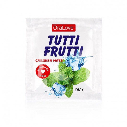 Пробник гель-смазки Tutti-frutti со вкусом мяты - 4 гр. - Биоритм - купить с доставкой в Магнитогорске