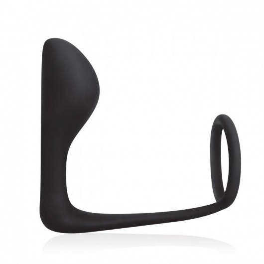 Стимулятор простаты с фиксацией эрекционным кольцом Prostate Gear - BlueLine - в Магнитогорске купить с доставкой