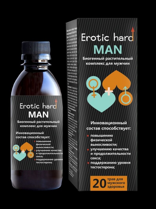 Мужской биогенный концентрат для усиления эрекции Erotic hard Man - 250 мл. - Erotic Hard - купить с доставкой в Магнитогорске
