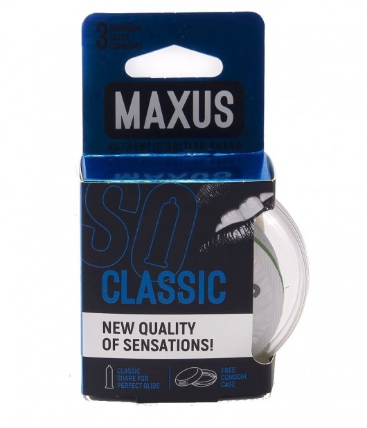 Классические презервативы в пластиковом кейсе MAXUS Classic - 3 шт. - Maxus - купить с доставкой в Магнитогорске