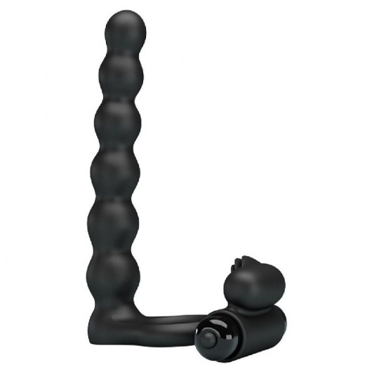 Черная насадка для двойной стимуляции Hercules Penis Sheath III - 15,3 см. - Baile - купить с доставкой в Магнитогорске