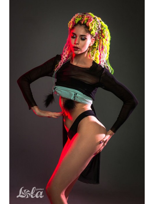 Зажимы на соски с черным пухом Euphoric - Lola Games - купить с доставкой в Магнитогорске