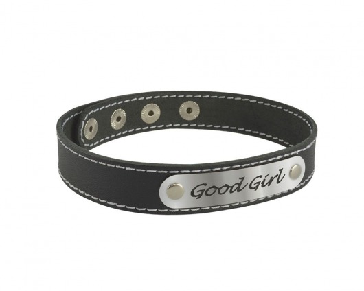 Чокер с белой строчкой Good Girl - Sitabella - купить с доставкой в Магнитогорске