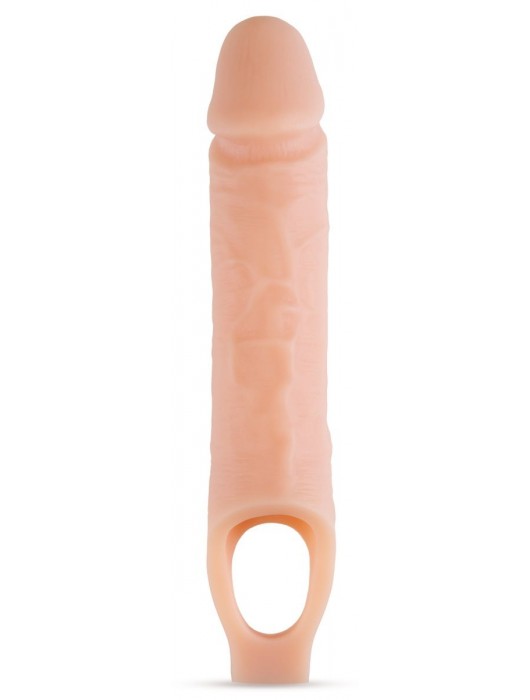 Телесный реалистичный фаллоудлинитель 10 Inch Silicone Cock Sheath Penis Extender - 25,4 см. - Blush Novelties - в Магнитогорске купить с доставкой