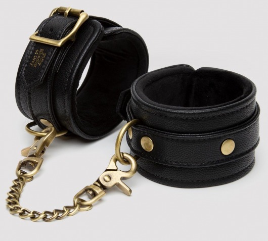 Черные оковы на ноги Bound to You Faux Leather Ankle Cuffs - Fifty Shades of Grey - купить с доставкой в Магнитогорске
