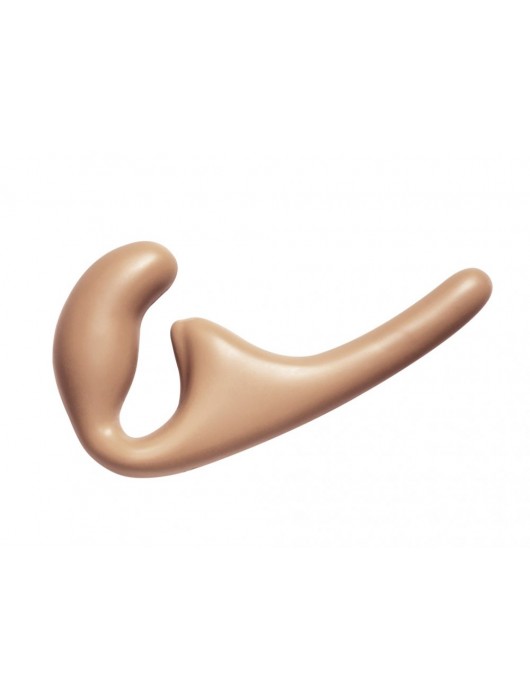 Бежевый безремневой страпон Seduction - 20,5 см. - Lola Games - купить с доставкой в Магнитогорске