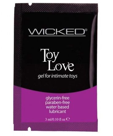 Лубрикант на водной основе для использования с игрушками WICKED Toy Love - 3 мл. - Wicked - купить с доставкой в Магнитогорске