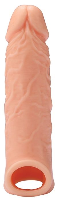 Телесная насадка EXTENDER WITH BALL STRAP 6.5 - 17 см. - Dream Toys - в Магнитогорске купить с доставкой