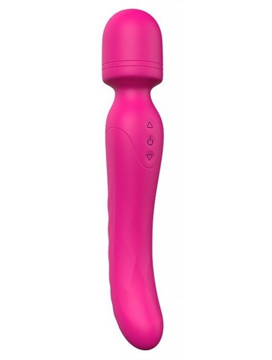 Ярко-розовый жезловый вибратор Heating Bodywand с нагревом - 23,2 см. - Dream Toys