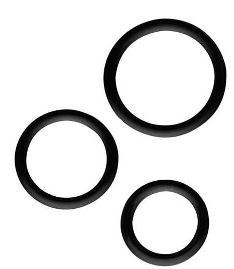 Набор из 3 эрекционных колец SILICONE COCKRINGS - Dream Toys - в Магнитогорске купить с доставкой