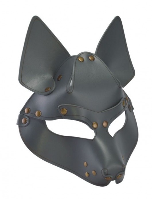 Серая маска Wolf с клепками - Sitabella - купить с доставкой в Магнитогорске