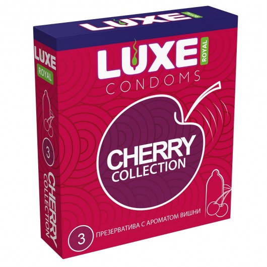 Презервативы с ароматом вишни LUXE Royal Cherry Collection - 3 шт. - Luxe - купить с доставкой в Магнитогорске
