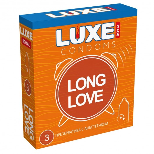 Презервативы с продлевающим эффектом LUXE Royal Long Love - 3 шт. - Luxe - купить с доставкой в Магнитогорске
