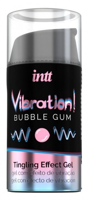 Жидкий интимный гель с эффектом вибрации Vibration! Bubble Gum - 15 мл. - INTT - купить с доставкой в Магнитогорске