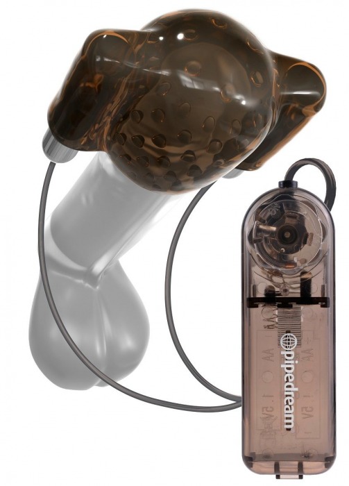 Дымчатый вибростимулятор головки пениса Dual Vibrating Head Teaser - Pipedream - в Магнитогорске купить с доставкой