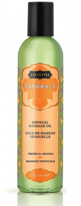 Массажное масло Naturals Tropical Mango с ароматом манго - 236 мл. - Kama Sutra - купить с доставкой в Магнитогорске