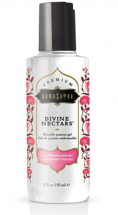 Гель-лубрикант на водной основе Divine Nectars Strawberry Dream с ароматом клубники - 150 мл. - Kama Sutra - купить с доставкой в Магнитогорске