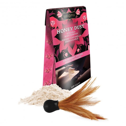 Пудра для тела Honey Dust Body Powder с ароматом клубники - 28 гр. - Kama Sutra - купить с доставкой в Магнитогорске