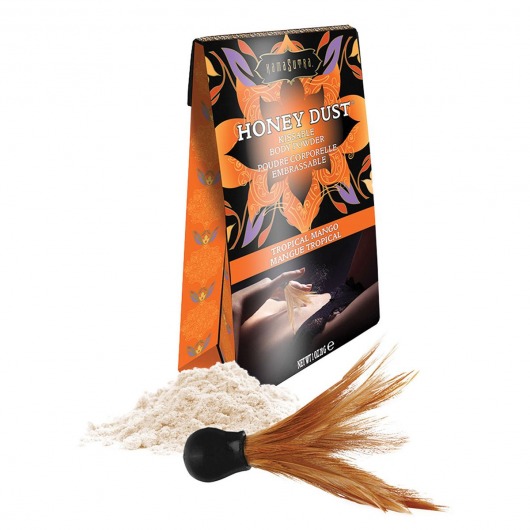 Пудра для тела Honey Dust Body Powder с ароматом манго - 28 гр. - Kama Sutra - купить с доставкой в Магнитогорске