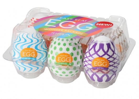 Набор из 6 мастурбаторов Tenga EGG IV с различным рельефом - Tenga - в Магнитогорске купить с доставкой