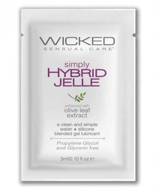 Гель-лубрикант на водно-силиконовой основе Simply Hybrid Jelle - 3 мл. - Wicked - купить с доставкой в Магнитогорске