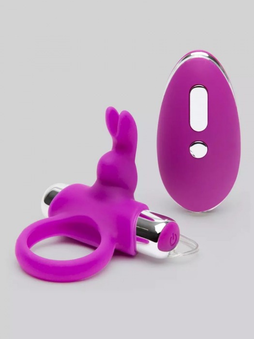 Лиловое виброкольцо с пультом ДУ Remote Control Cock Ring - Happy Rabbit - в Магнитогорске купить с доставкой
